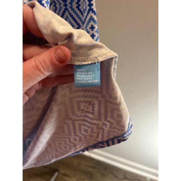 J. Mclaughlin Gisel Catalina Nylon 3/4 Sleeve U-Neck Dress Blue Women Large - Picture 3 of 11